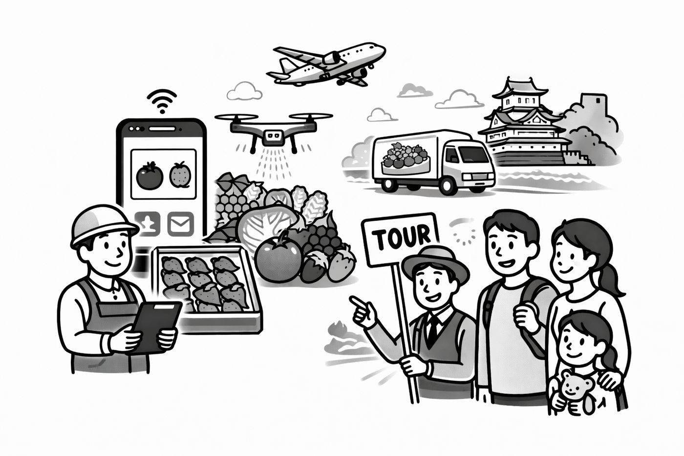 美味しいブランド スマート農業 世界に届け 県産品の輸出 観光ルートで 人を呼ぶ