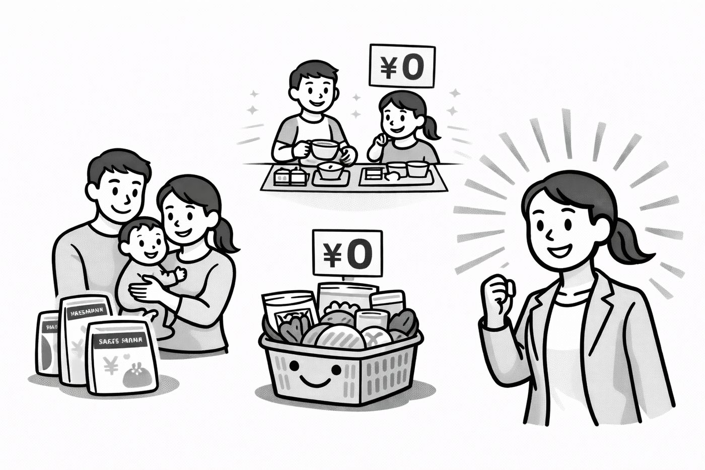 おむつ代の 助成から パパもママも ニコニコね 給食費は ゼロにして お腹いっぱい 食べさせたい 鈴木かずこは 誓います 子供の未来を 照らすこと