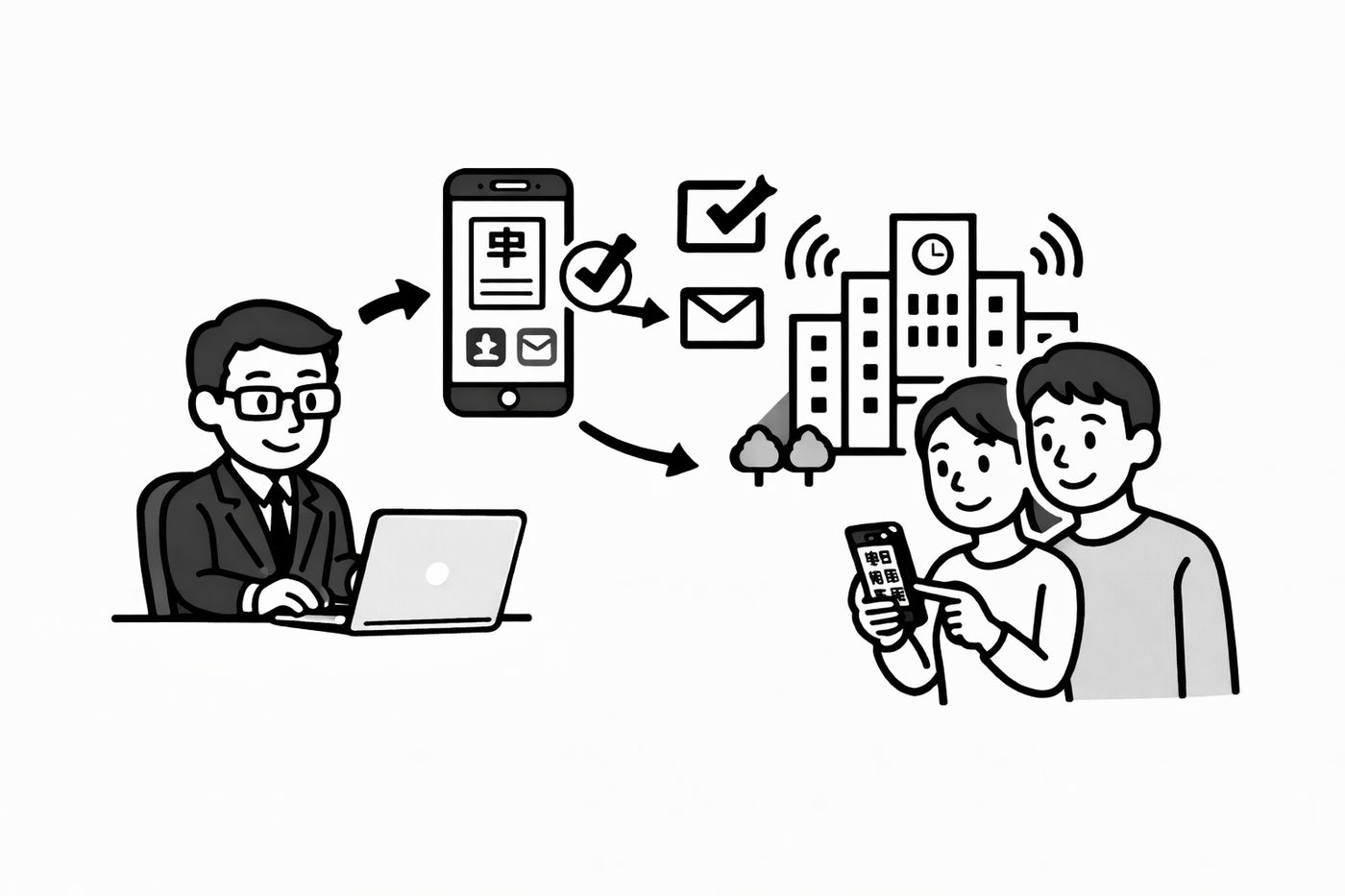 ふるさと、ずっと、これからも。不便（ふべん）をなくす 行政（ぎょうせい）DX お役所手続き スマホから スマート県庁 実現へ 佐藤きよし 寄り添って 暮らしをずっと 便利にする